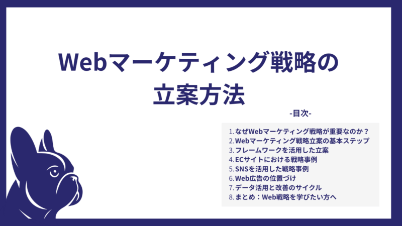 Webマーケティング戦略の立案方法